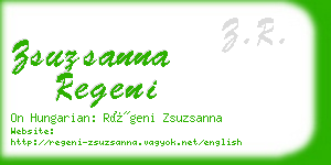 zsuzsanna regeni business card